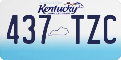 KY license plate 437TZC