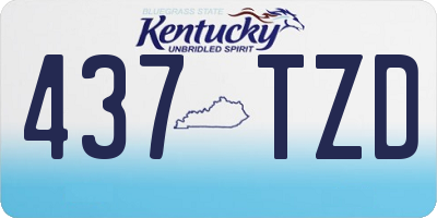 KY license plate 437TZD