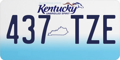 KY license plate 437TZE