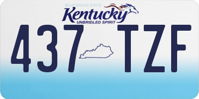KY license plate 437TZF