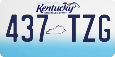 KY license plate 437TZG
