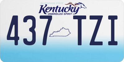 KY license plate 437TZI