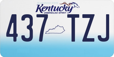 KY license plate 437TZJ