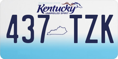 KY license plate 437TZK