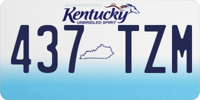 KY license plate 437TZM
