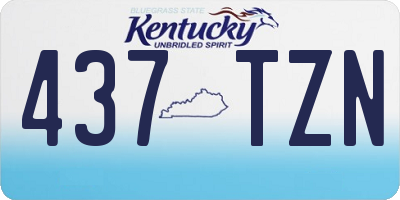 KY license plate 437TZN
