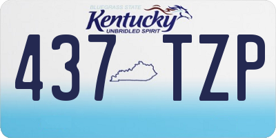 KY license plate 437TZP