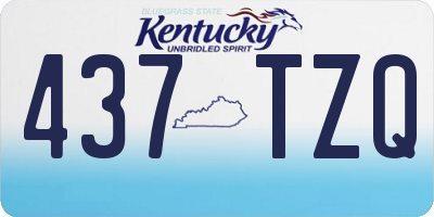 KY license plate 437TZQ