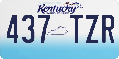 KY license plate 437TZR