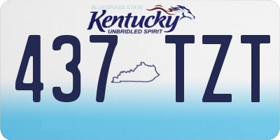 KY license plate 437TZT