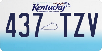 KY license plate 437TZV