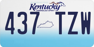 KY license plate 437TZW