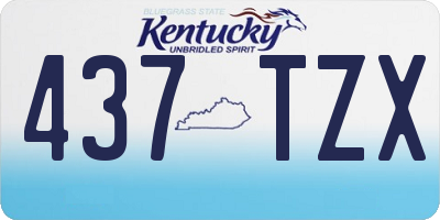 KY license plate 437TZX