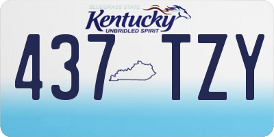 KY license plate 437TZY