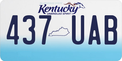 KY license plate 437UAB