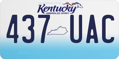 KY license plate 437UAC