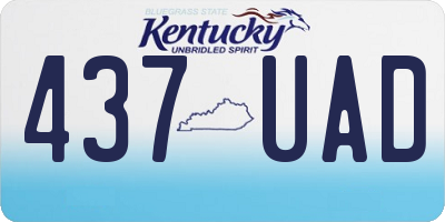 KY license plate 437UAD