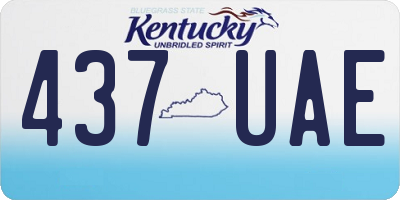 KY license plate 437UAE