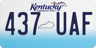 KY license plate 437UAF