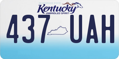 KY license plate 437UAH