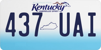 KY license plate 437UAI
