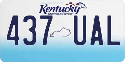 KY license plate 437UAL