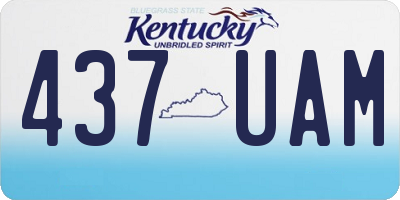 KY license plate 437UAM