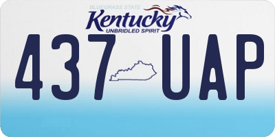 KY license plate 437UAP