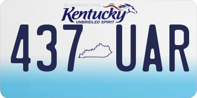 KY license plate 437UAR