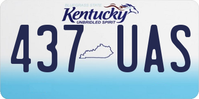 KY license plate 437UAS