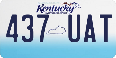 KY license plate 437UAT