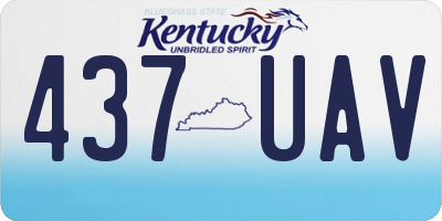 KY license plate 437UAV