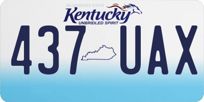 KY license plate 437UAX