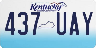 KY license plate 437UAY