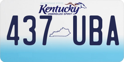 KY license plate 437UBA