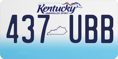 KY license plate 437UBB