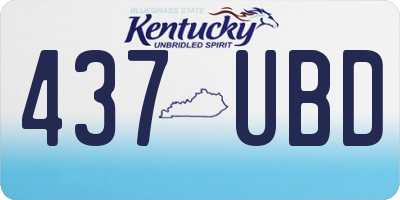 KY license plate 437UBD