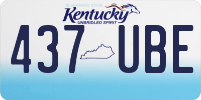 KY license plate 437UBE