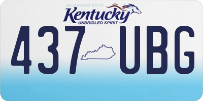 KY license plate 437UBG