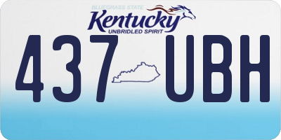 KY license plate 437UBH