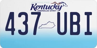 KY license plate 437UBI