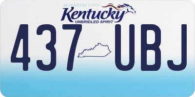 KY license plate 437UBJ