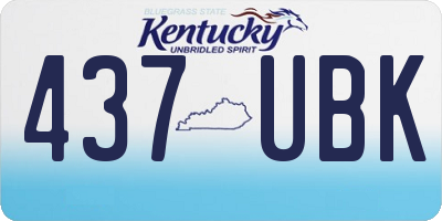KY license plate 437UBK