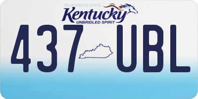 KY license plate 437UBL