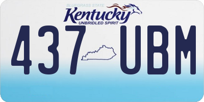 KY license plate 437UBM