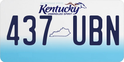 KY license plate 437UBN