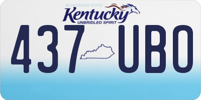 KY license plate 437UBO