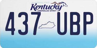 KY license plate 437UBP