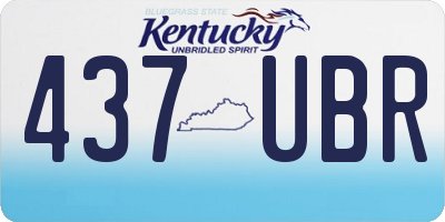 KY license plate 437UBR