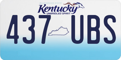 KY license plate 437UBS
